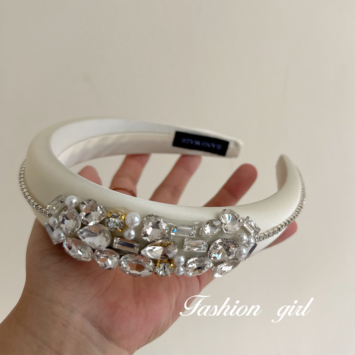 Wholesale light luxury rhinestone pearl headband