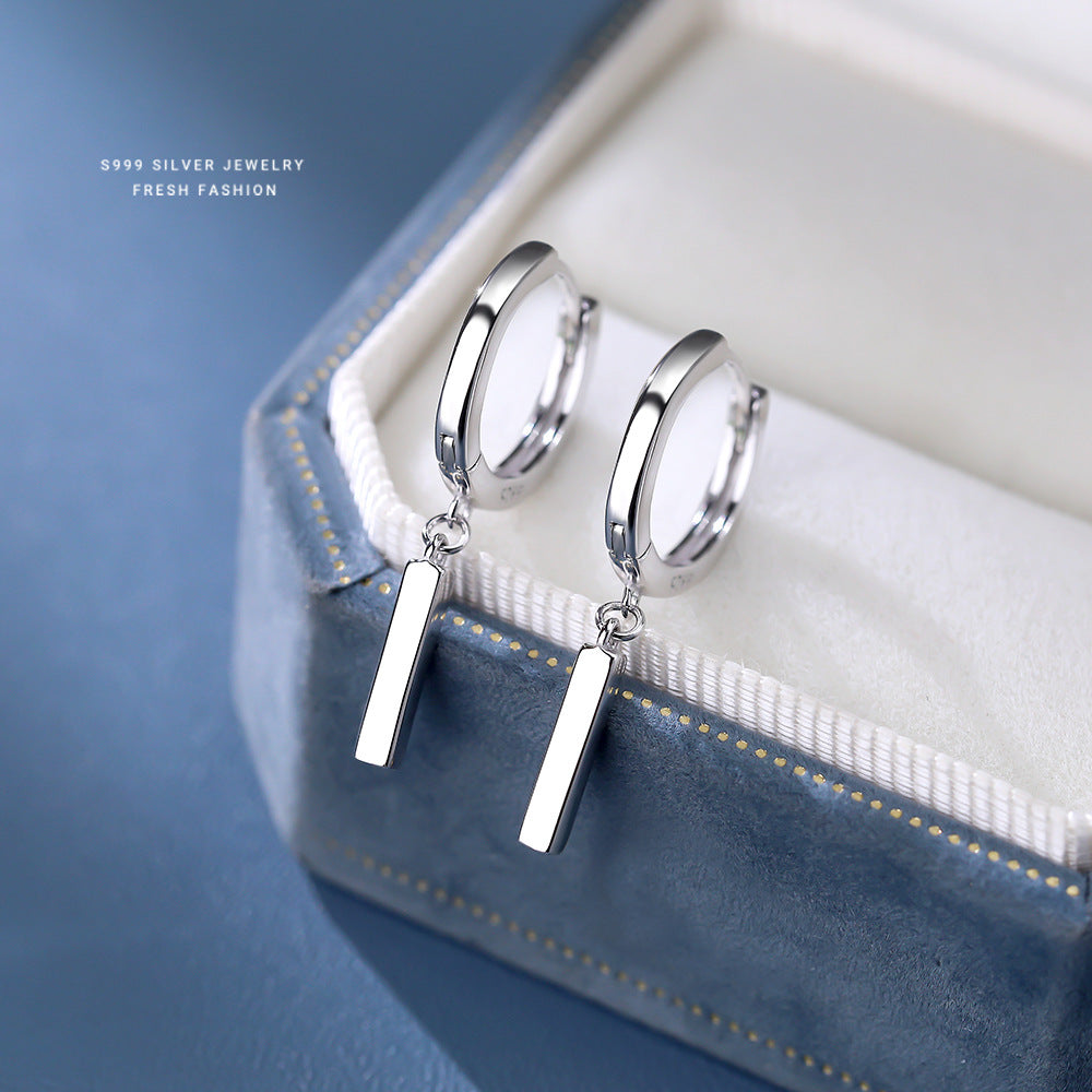 Wholesale Small Silver Strip Earrings Sterling Silver Earrings