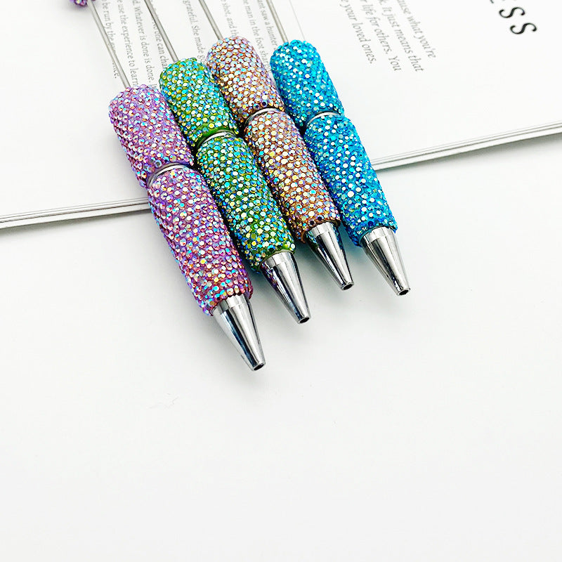 Wholesale DIY Plated Colorful Full Diamond Beadable Pen
