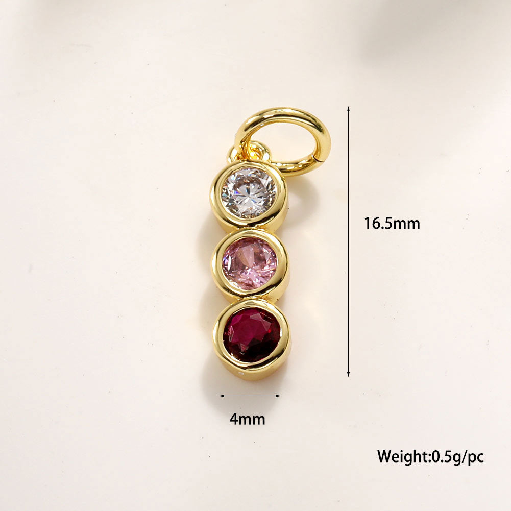 Wholesale Ins Style Star Heart Pendant,  Copper with Zircon,  DIY Jewelry Accessory