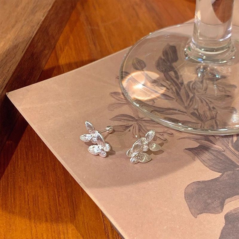 Wholesale Silver butterfly earrings all-match earrings