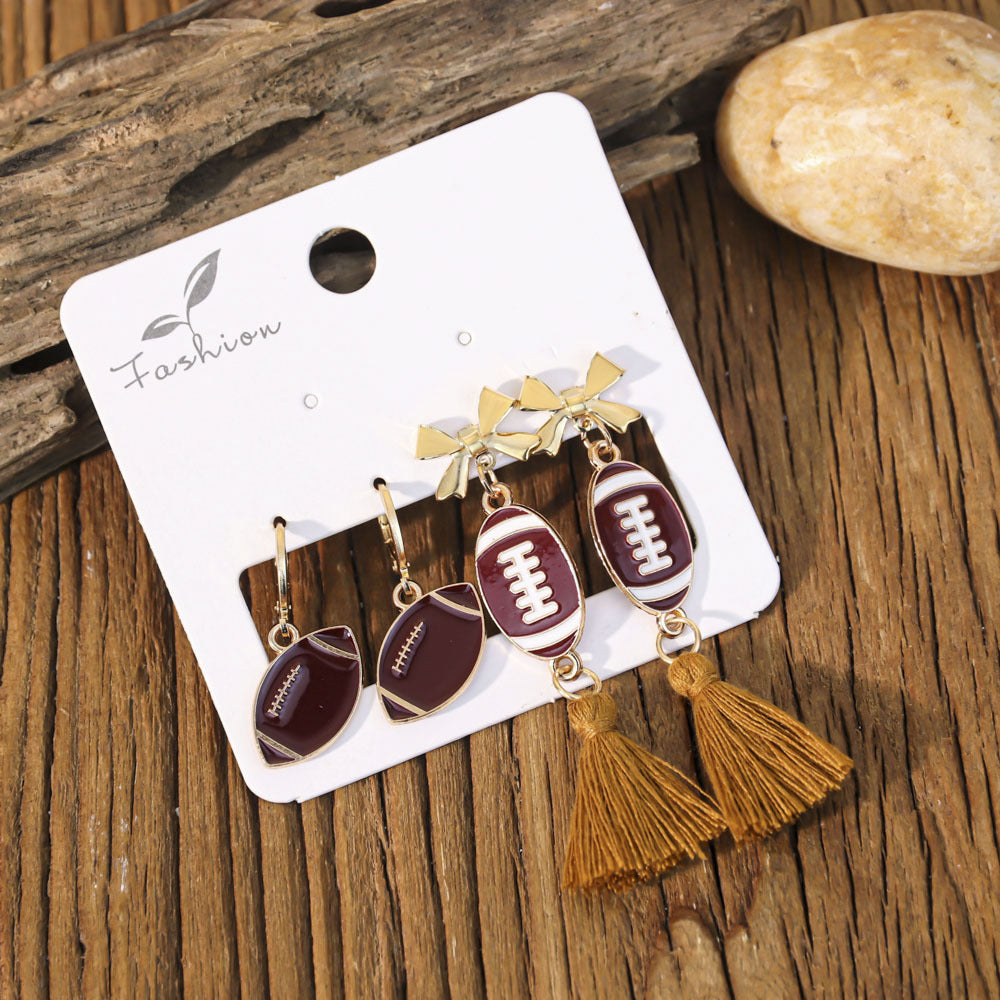 Set di orecchini a tema Super Bowl all'ingrosso