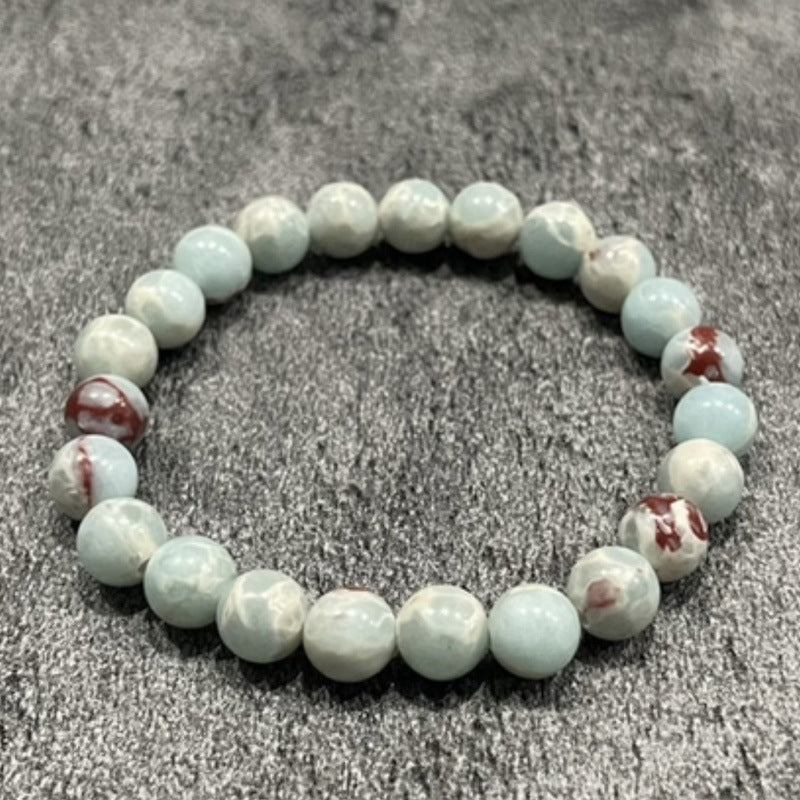 Wholesale Tiger Eye Stone Agate Volcanic Rock Amethyst Red Agate Beads Elastic Bracelet