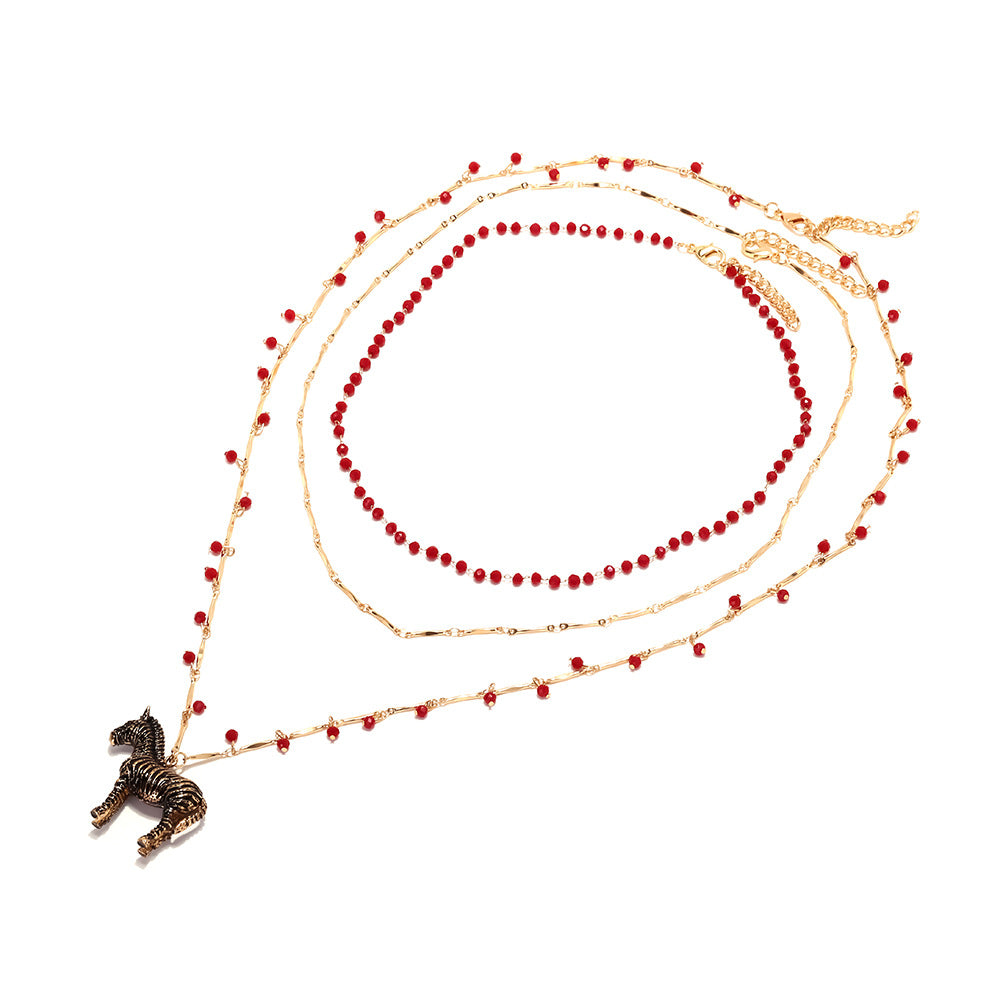 Wholesale Light Luxury Style Stacked Multi-Layer Handmade Chain Necklaces