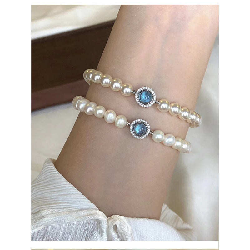 Wholesale  silver pearl bracelet light luxury bracelet