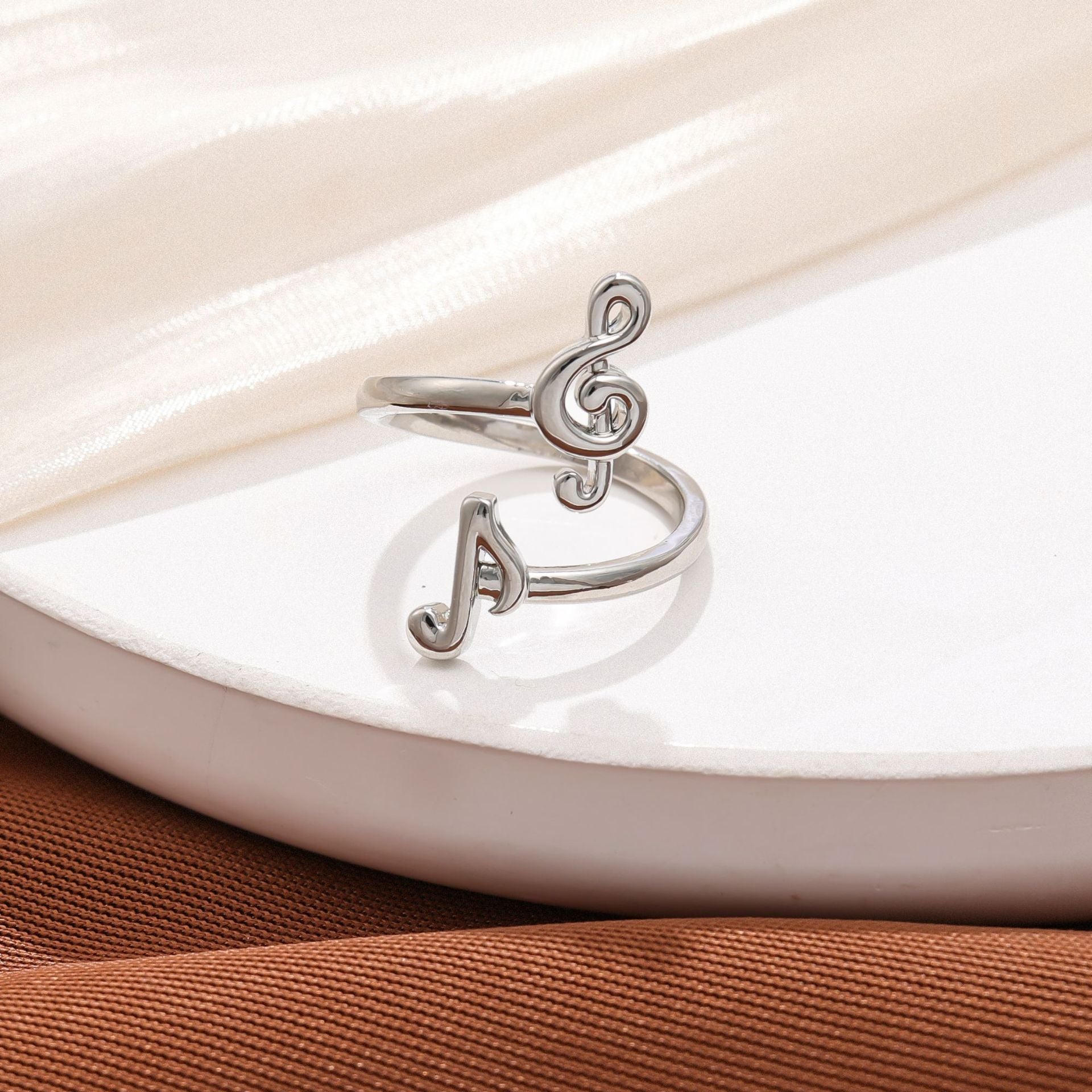 Wholesale music notes to send music lovers opening adjustable ring