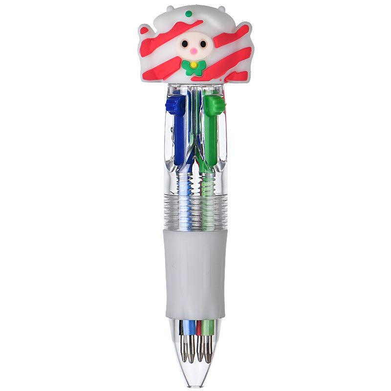 Wholesale Cute cartoon Christmas four-color ballpoint pen