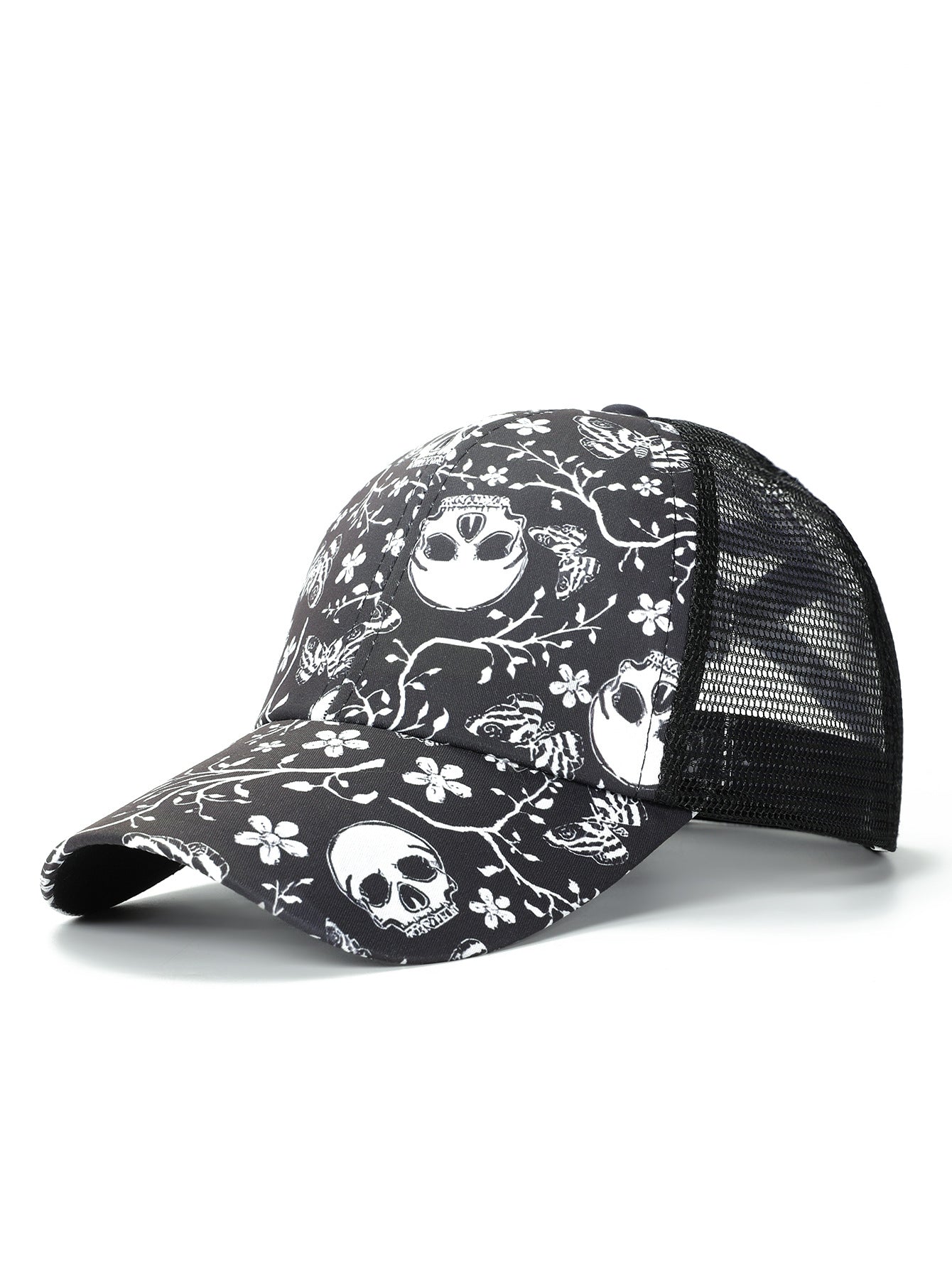 Wholesale Trendy Peony Digital Print Baseball Cap Wide Brim Sun Hat Fashion Accessory Boutique Gift