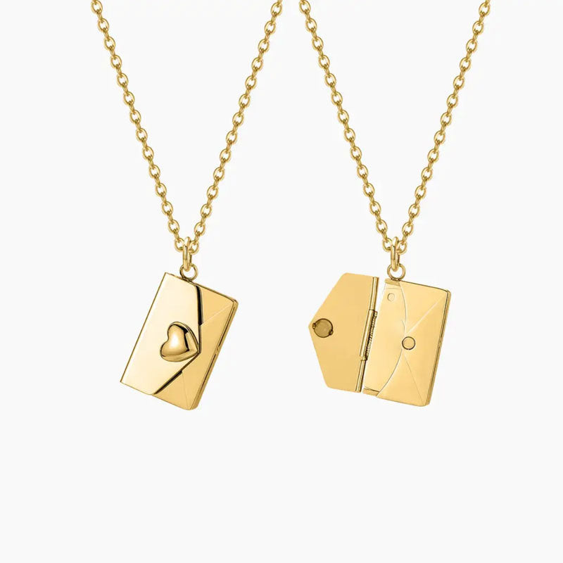 Wholesale stainless steel 18k gold non-fading couple book pendant necklace