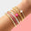 Wholesale  resin cross pearl  soft ceramic beaded elastic bracelet