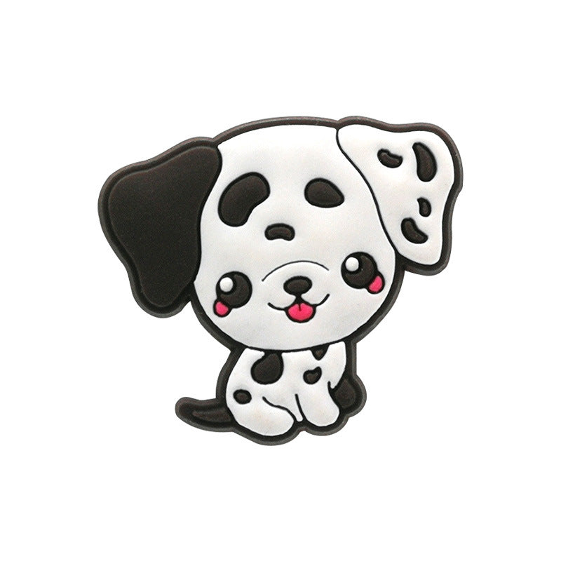 Wholesale Random 100pcs Cute Cartoon Dog PVC Soft Rubber Shoe Buckle Decoration ACC-SC-YiBang004