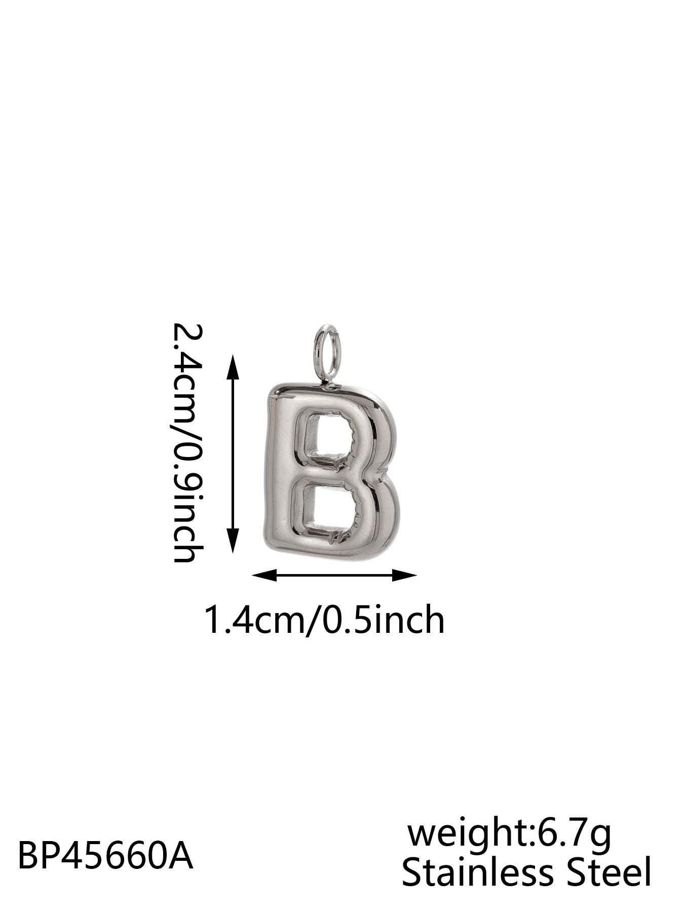 Wholesale Stainless steel bubble 26 letter pendant