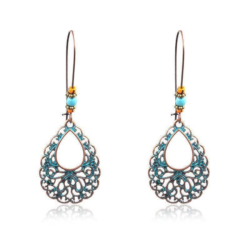 Wholesale Bohemian hippie earrings fashion alloy long exaggerated earrings retro nostalgic female earrings ear jewelry
