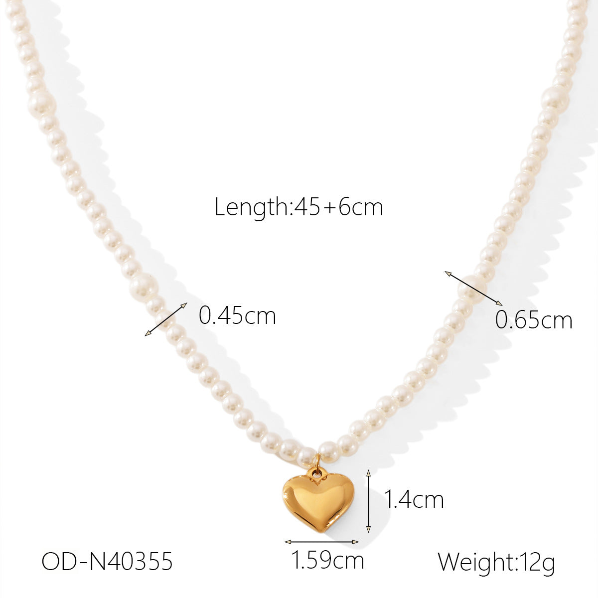 Wholesale  Ladies  Light Luxury All-match Love Pendant Necklace