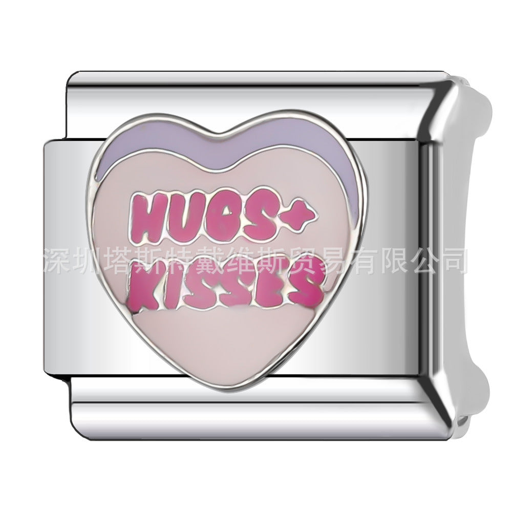 Wholesale Italian Charm Bracelet 9mm DIY Splicing Cute Creative Stainless Steel Composable Bracelet