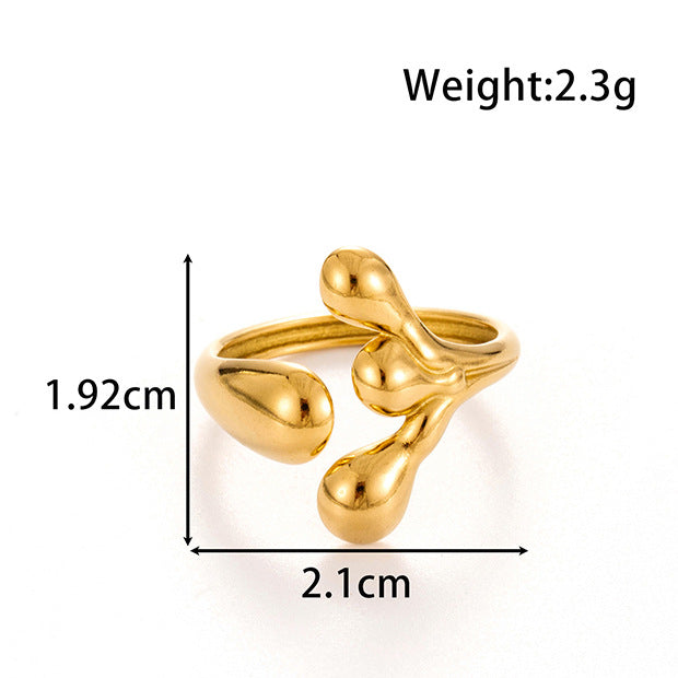 Wholesale titanium steel love butterfly  retro open ring