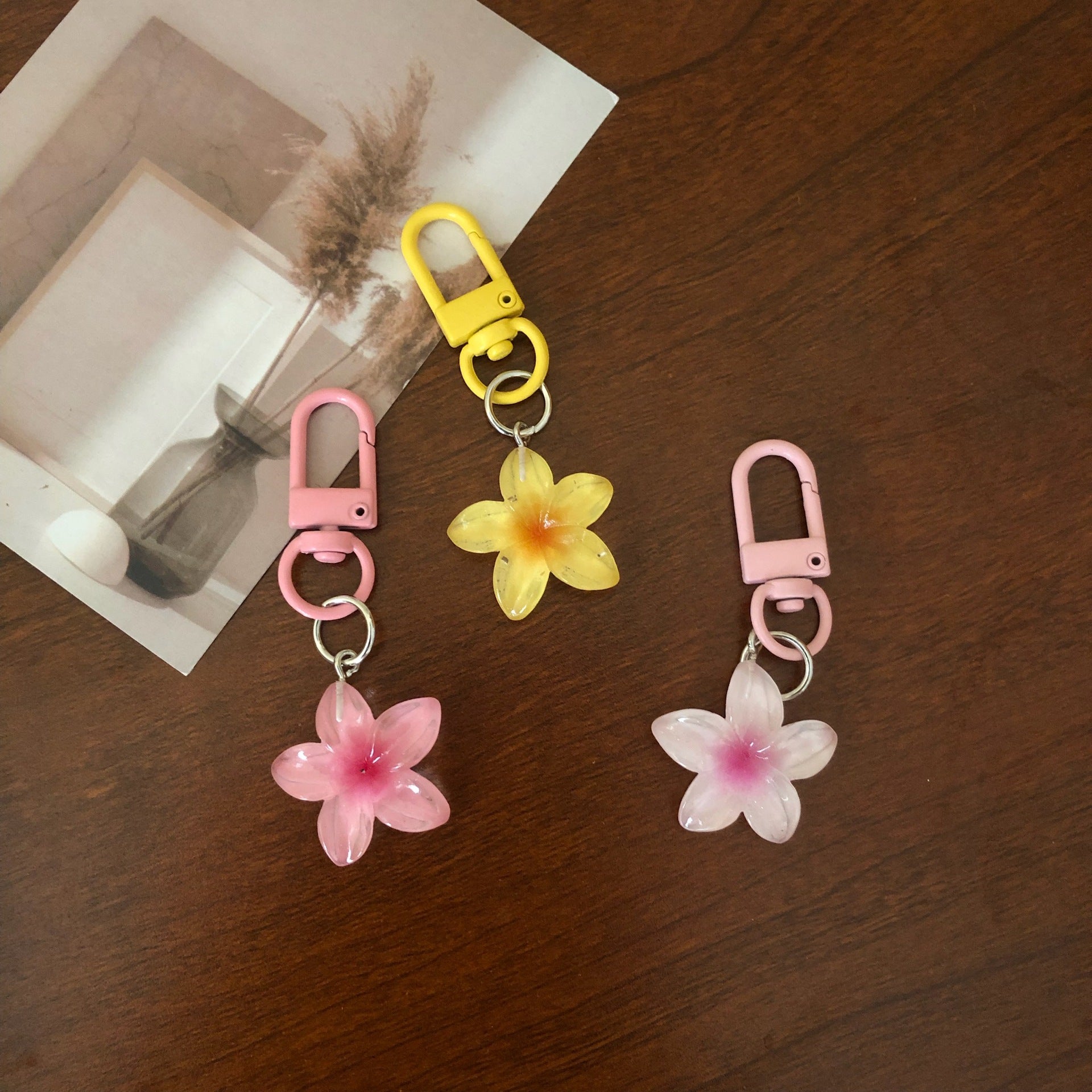 Wholesale Resin Keychain Pendant,  Transparent Purple Trendy Accessory for Bags and Keys