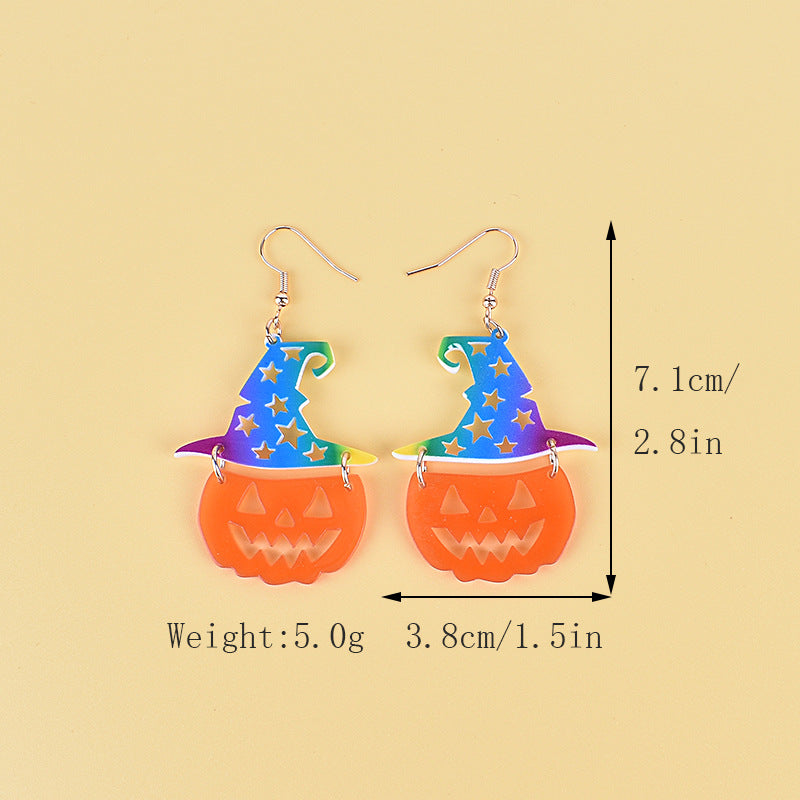 Wholesale Halloween Earrings Witch Tombstone Scream Ghost Acrylic  Earrings