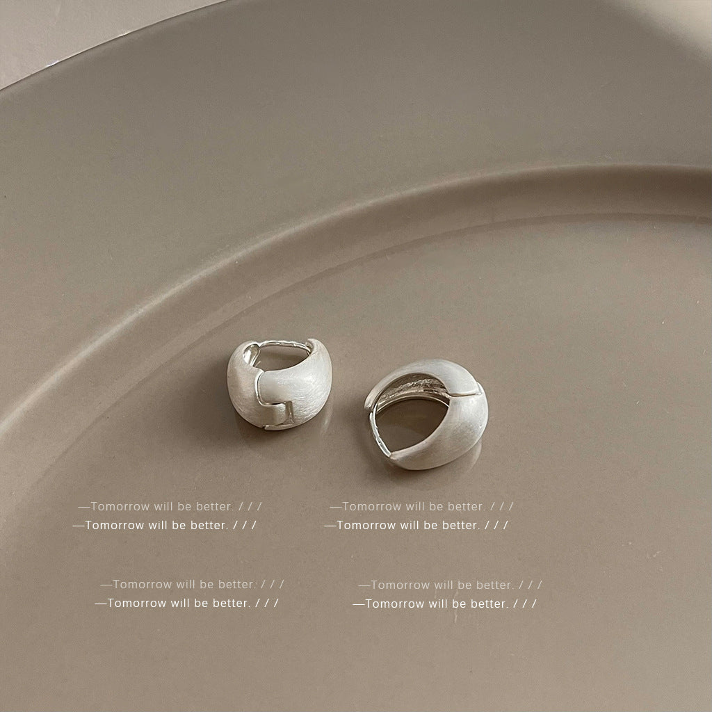 Wholesale Brushed Frosted Geometric Earrings Ear Studs ACC-ES-Eryu003