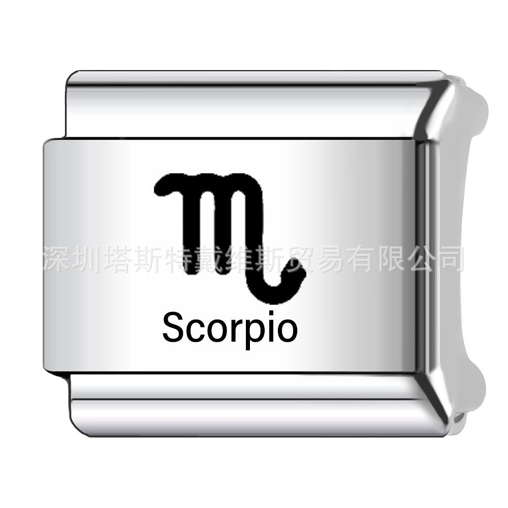 Wholesale 9mm Italian Charm Starter Bracelets DIY square Single Section Creative Stainless Steel Composable Bracelet