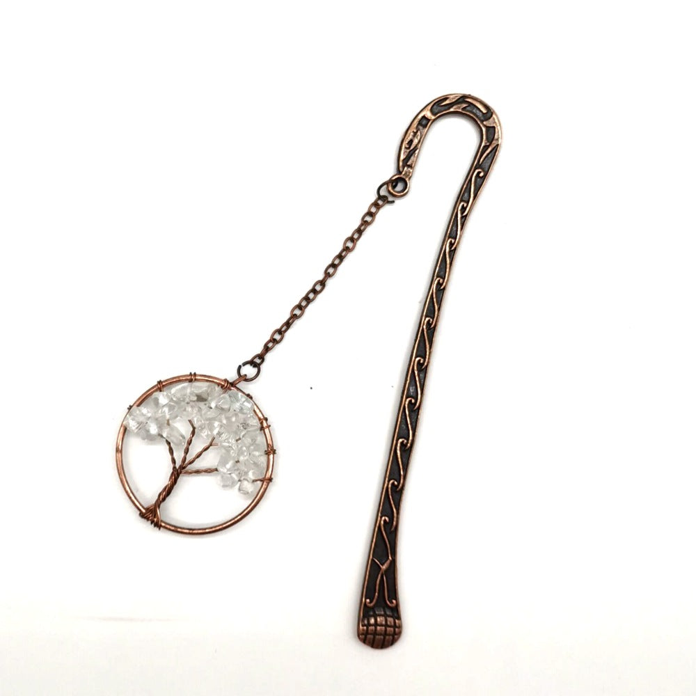 Wholesale Natural Gravel Crystal Tree of Life Bookmarks Natural Stone ACC-BM-HanX004
