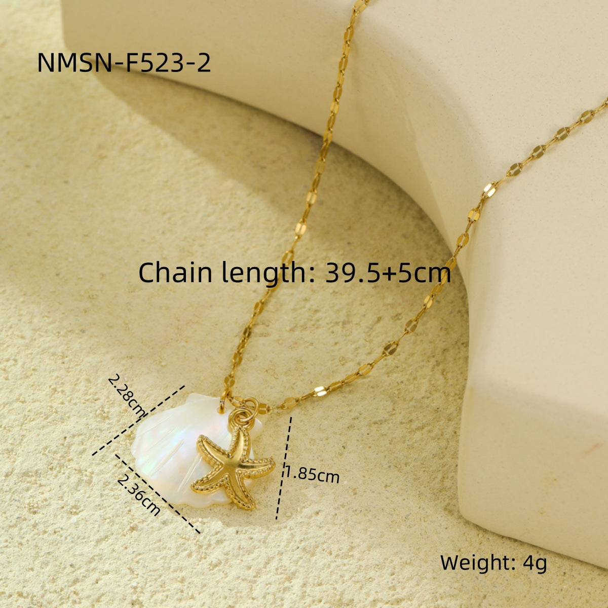 Wholesale  Stainless steel Shell Beach Wind Ocean Series Pendant Necklace