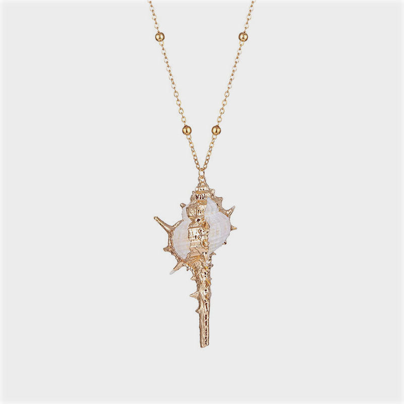 Wholesale Beach shell gold-plated conch necklace
