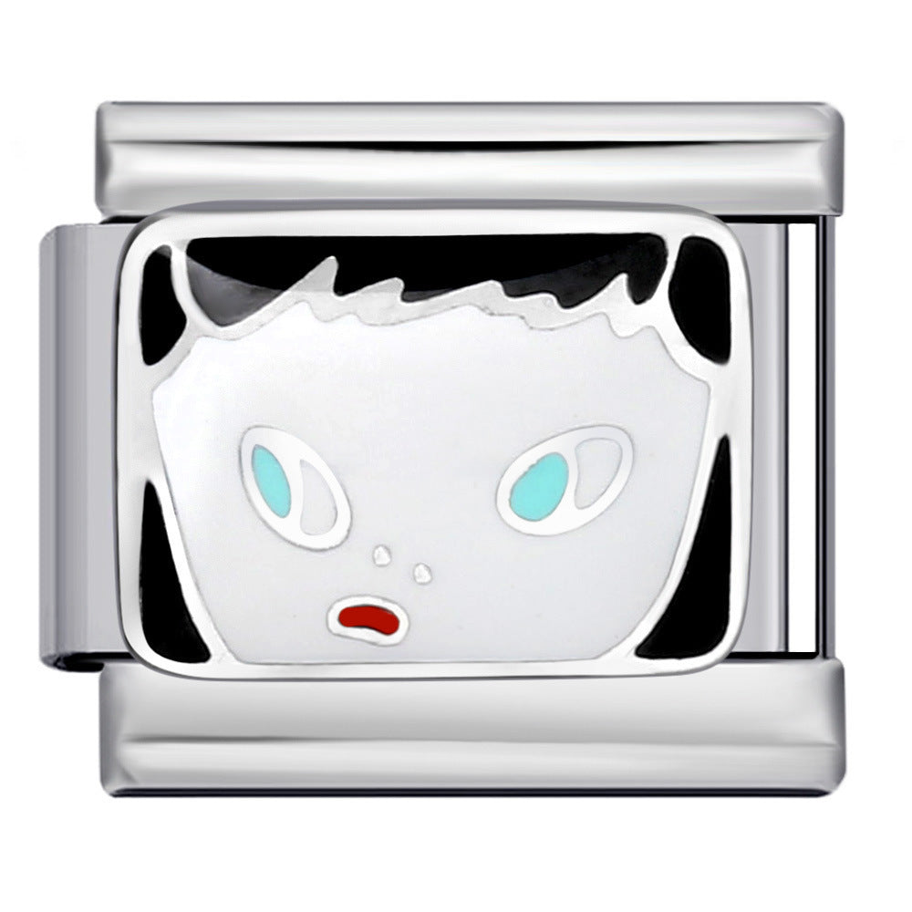 Großhandel 5pcs Italienisches Charmalme Armband 9mm DIY Spleißen süßes kreatives Edelstahl -komponierbares Armband