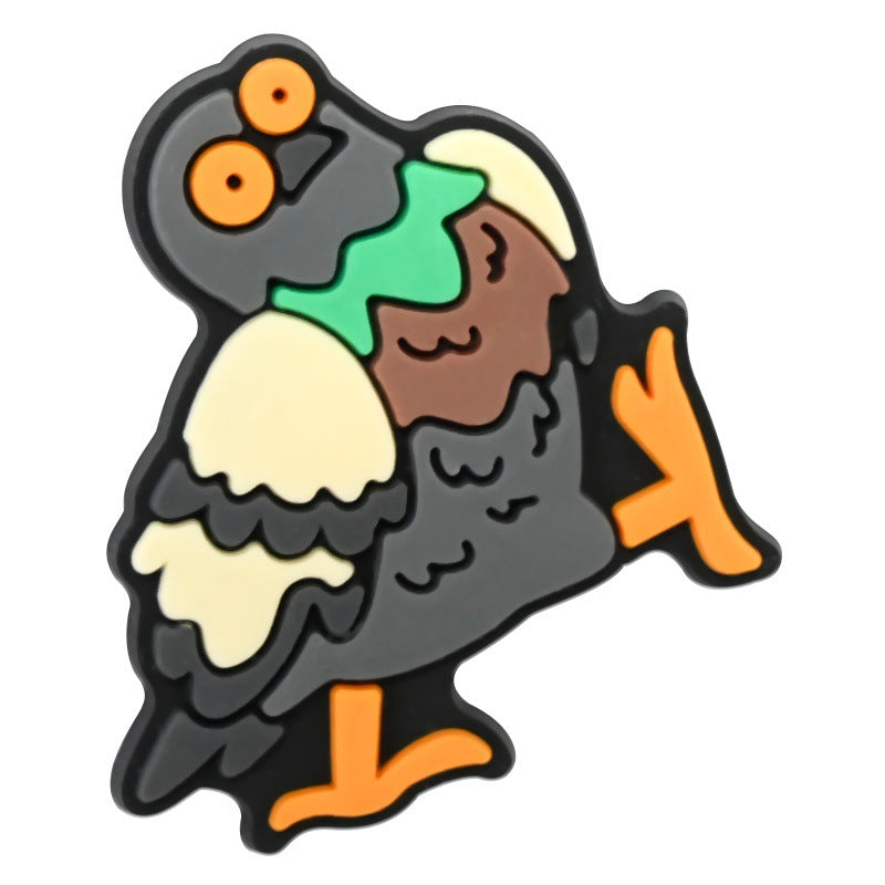 Wholesale Random 100pcs British style clogs    PVC Soft Rubber Shoe Buckle Decoration