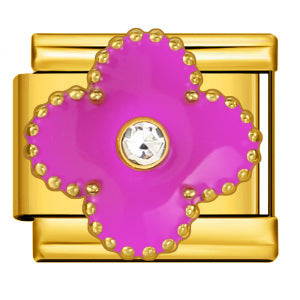 Wholesale 9mm Italian Charm Starter Bracelets DIY Four Leaf Clover Stainless Steel Composable Bracelet