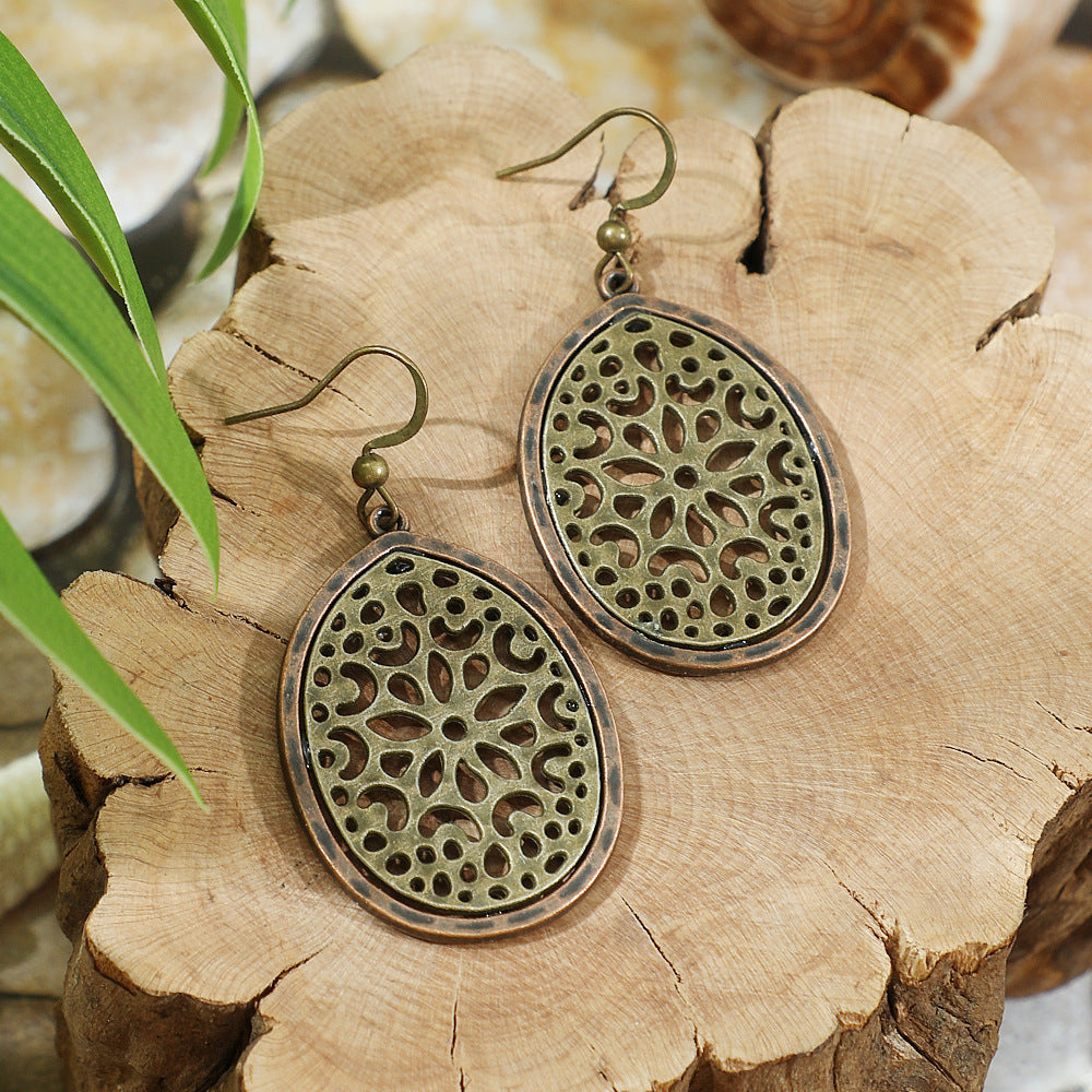 Wholesale Retro Bohemian Earrings Maillard Color Trendy Fashion Accessory for Autumn Winter