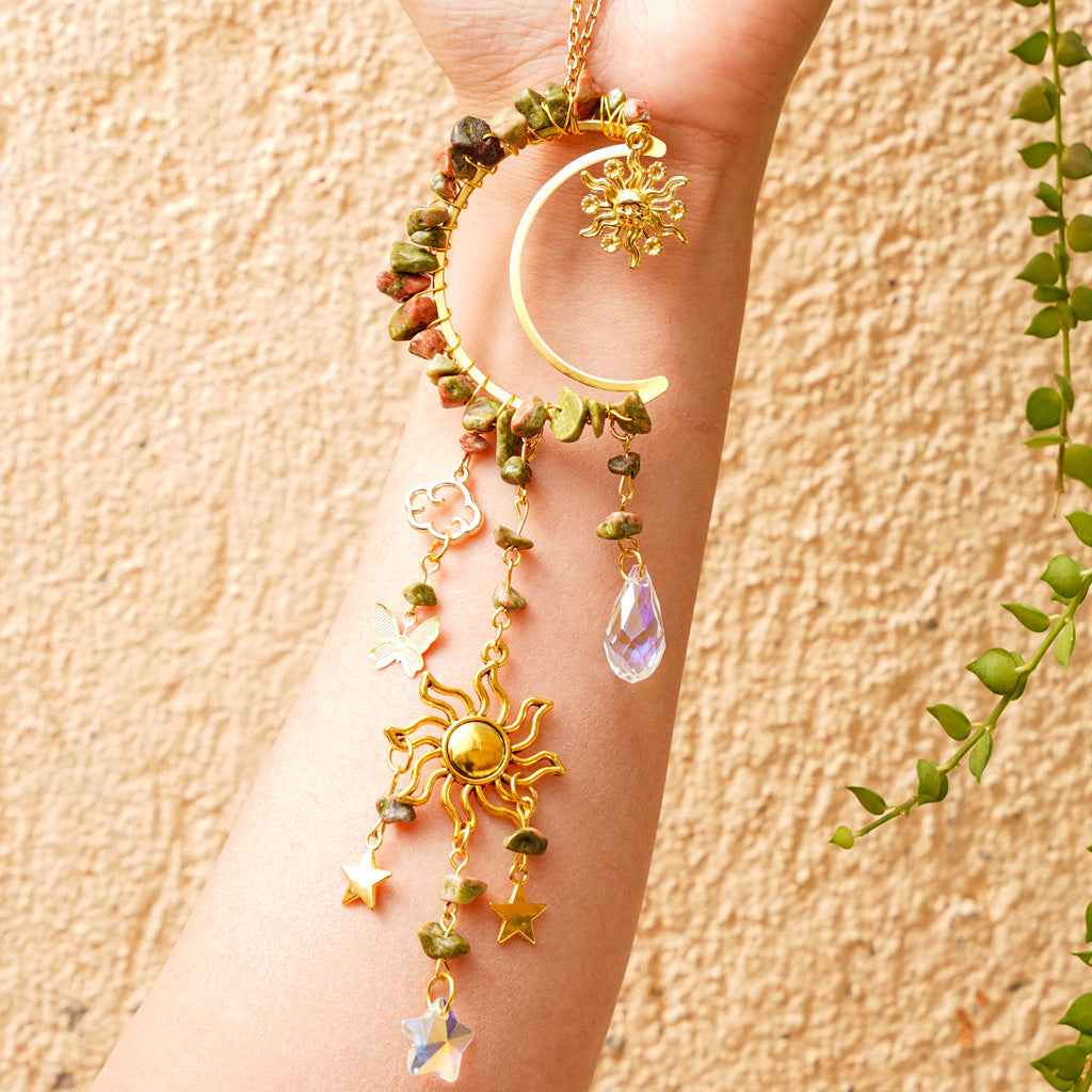 Wholesale Natural Crystal Gravel Sun Catcher Wind Chime ACC-WS-RongGuan002