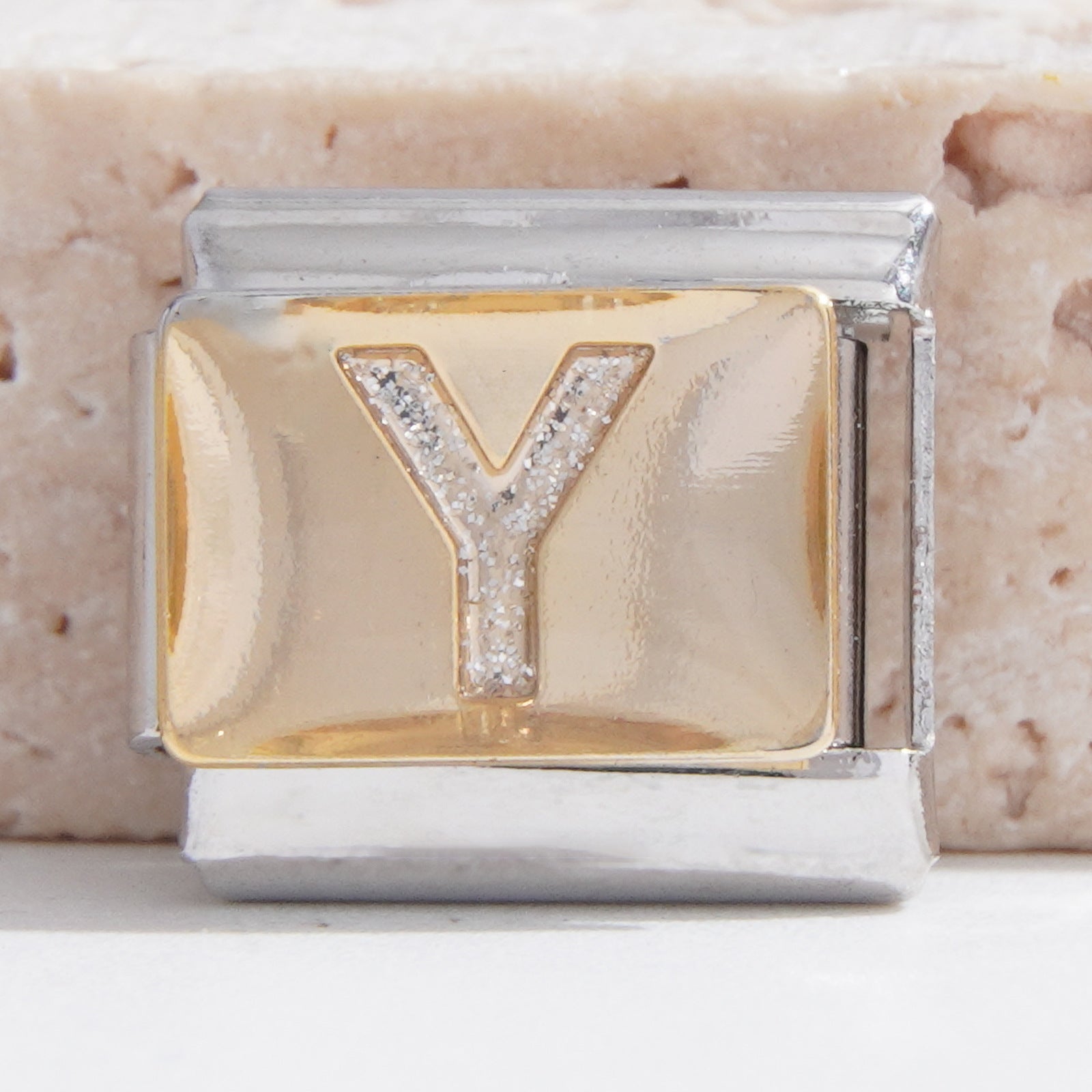 Wholesale Italian Charm Bracelet 9mm DIY rhinestone letter  Creative Stainless Steel Composable Bracelet