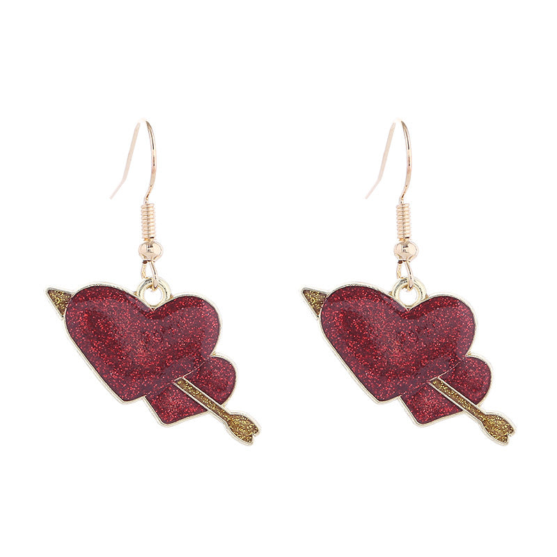 Wholesale Valentine's Day Dropping Oil Love Letter Envelope  Earrings