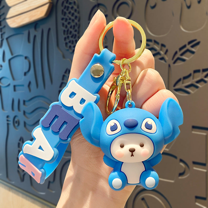 Wholesale Cartoon Cute Silicone Keychains ACCVIP-KC-HongLei001