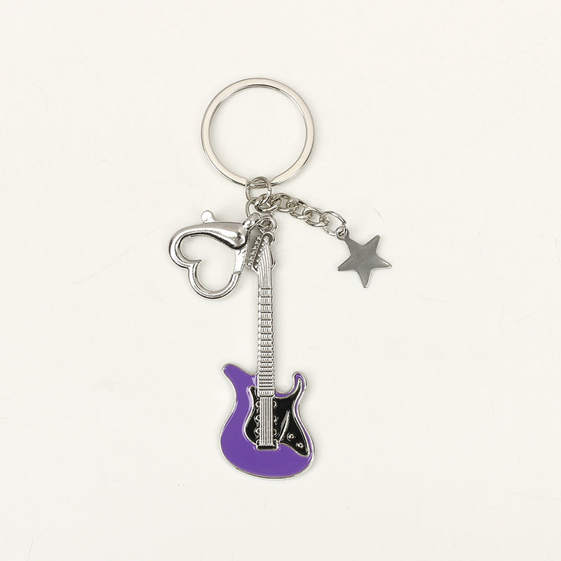 Wholesale Vintage Pentagram Guitar Keychains ACC-KC-HongAo007