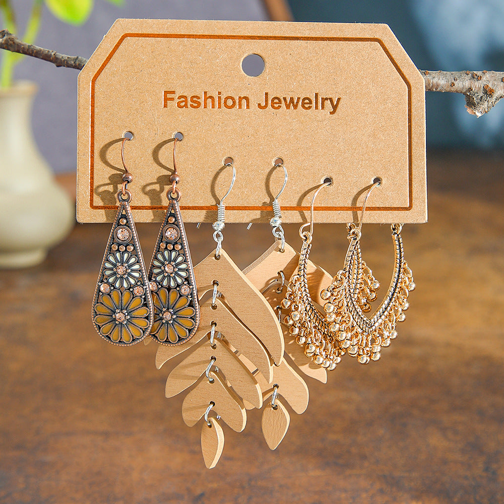 Wholesale Bohemian Retro Earring Set - Mix and Match Party Wear Jewelry Accessory