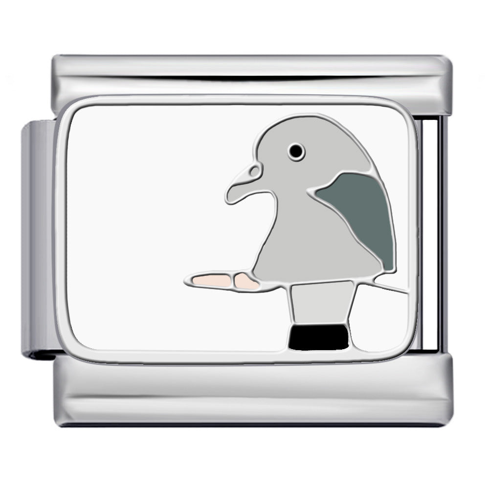 Wholesale Italian Charm Bracelet 9mm DIY  oil dripping Creative Stainless Steel Composable Bracelet