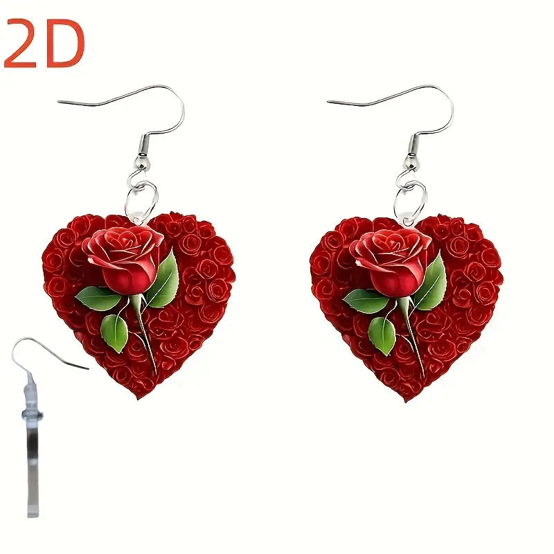 Wholesale  Romantic Flowers Acrylic Earrings