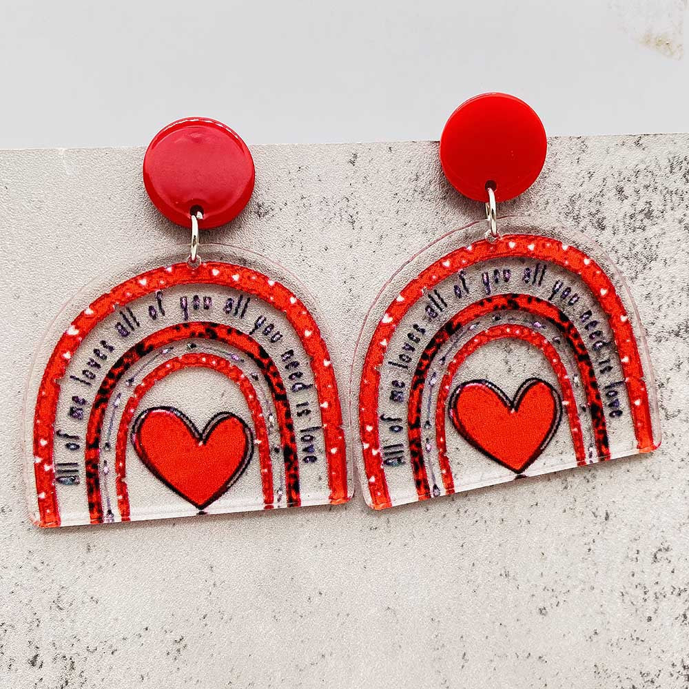 Wholesale Valentine's Day Love Cat Envelope Acrylic Earrings ACC-ES-ChenY060