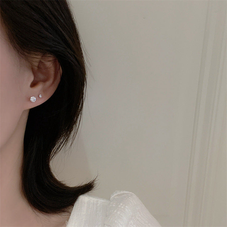 Wholesale Sterling Versatile Mini Zirconia Stud Earrings