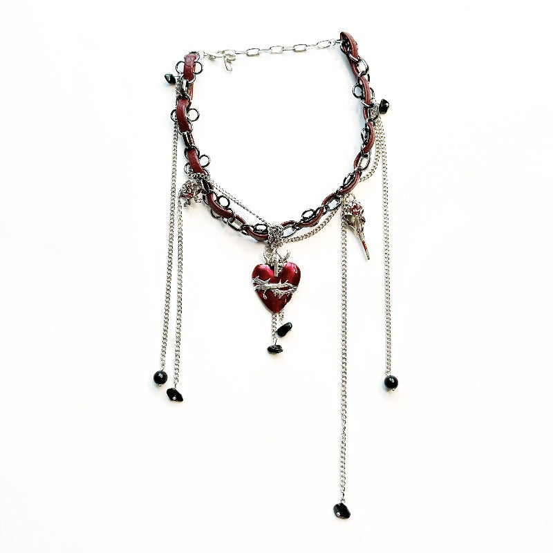 Wholesale Diablo Punk Multi-Layer Studded Leather Choker Chain