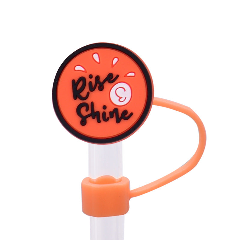 Wholesale Random 100pcs Summer Series Straw Cover 10MM Straw Tube Cap