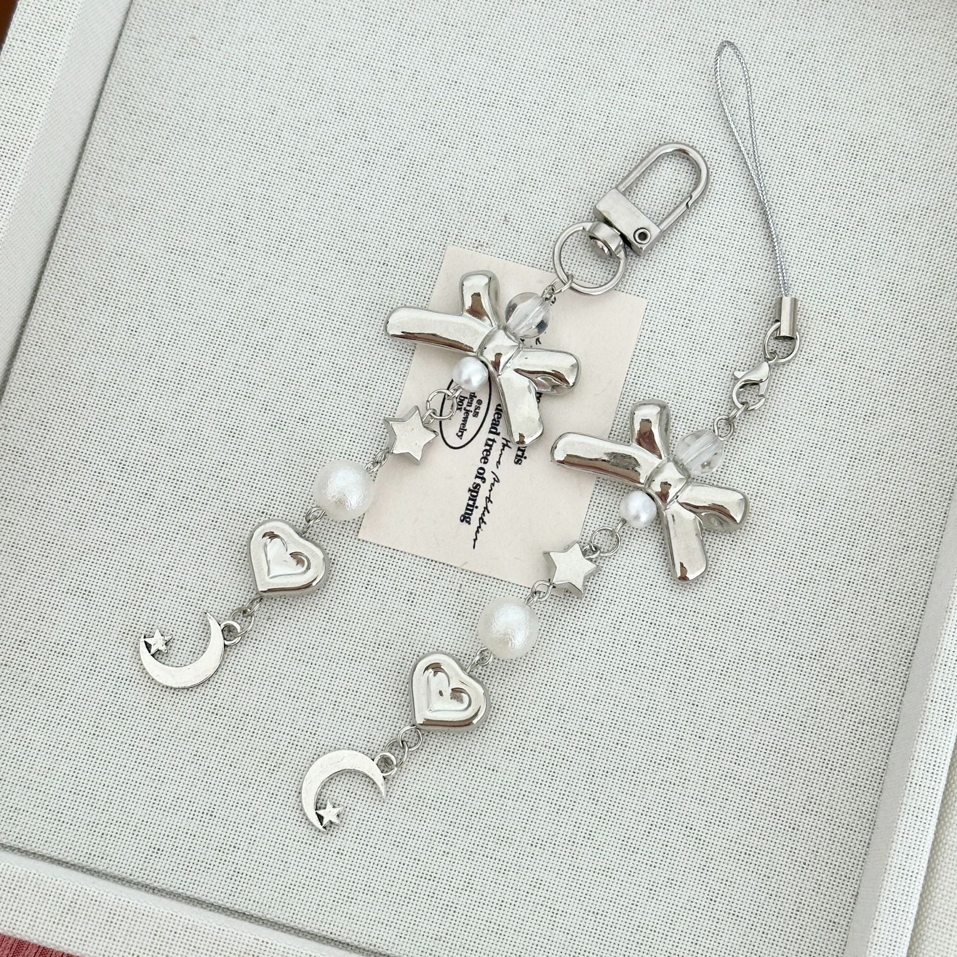 Wholesale Star Moon Bow Keychains