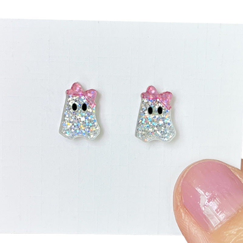 Wholesale 2 pairs/pack  Halloween Cute Mini Shiny Delicate Small Earrings