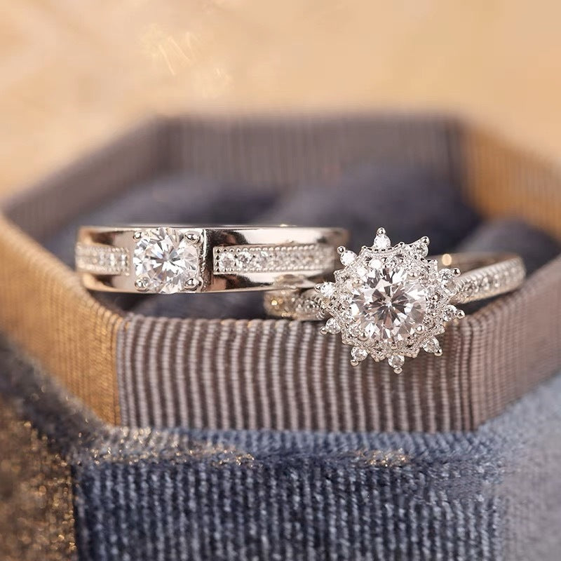 Wholesale S925 Sterling Silver Wedding Ring Fairy Tale Diamond Ring