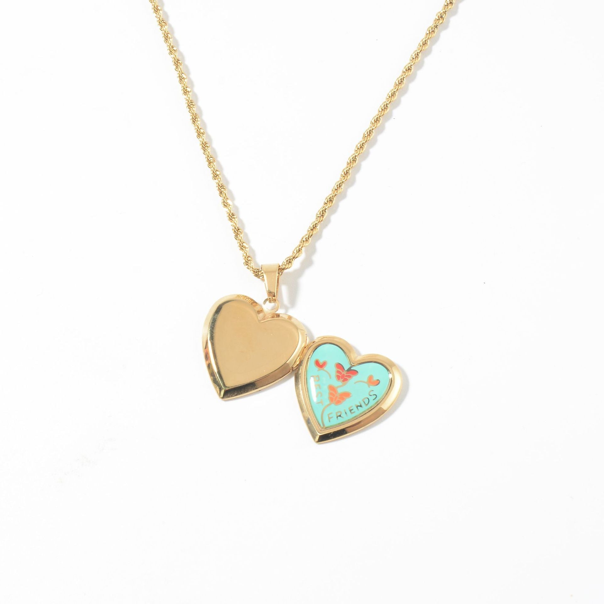Wholesale Stainless steel Love photo box necklace