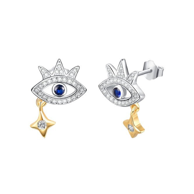 Wholesale  Micro-Inlaid Zircon Devil Earrings