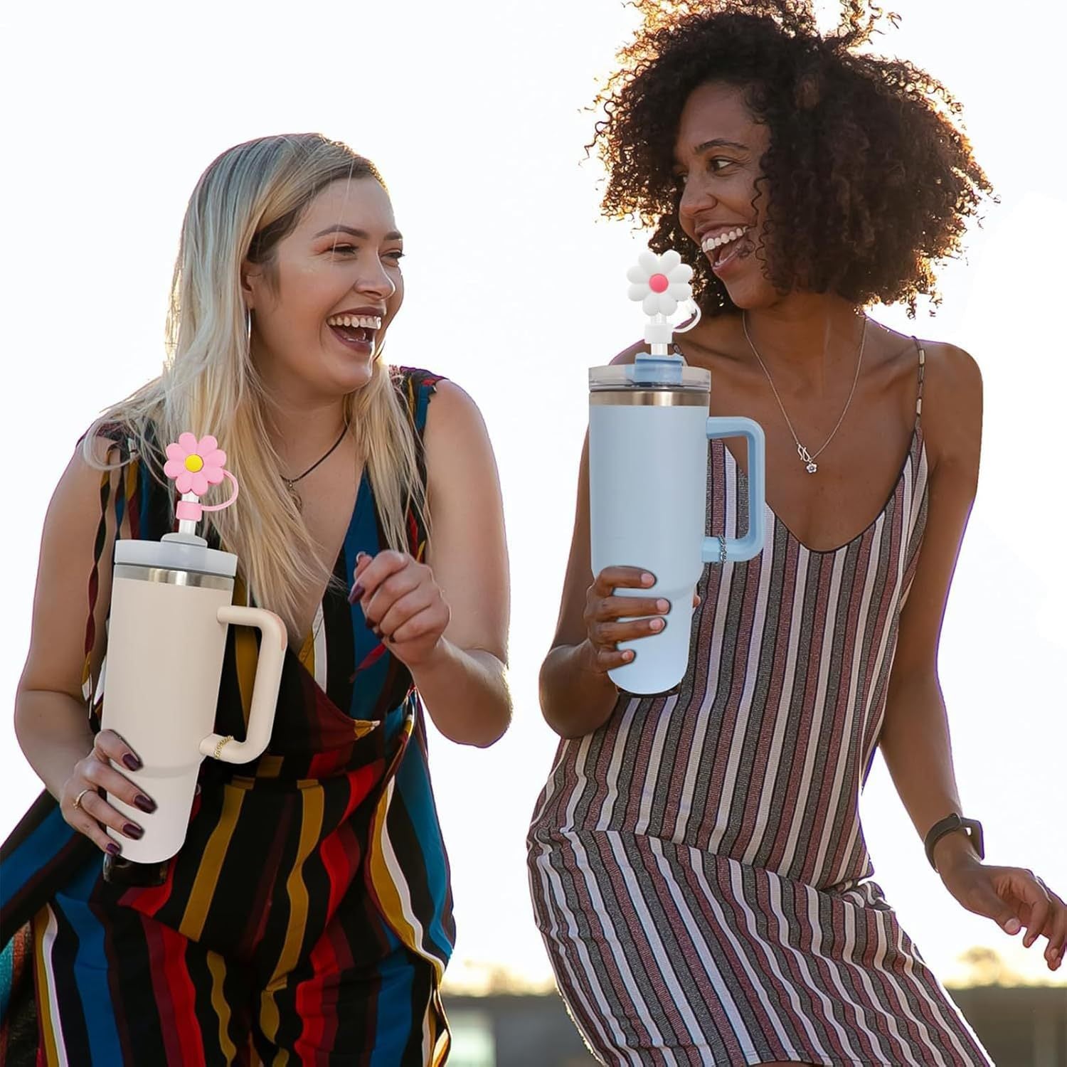 Wholesale  Cartoon Animal Rabbit Panda 10mm PVC Soft Straw Tube Cap