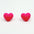 Wholesale  Simple Color Heart Acrylic Earrings